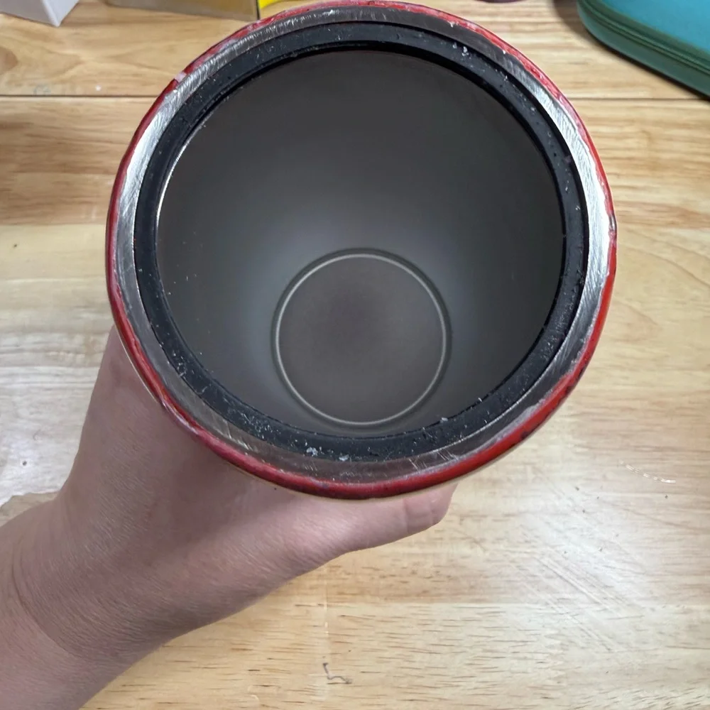 Handmade Sequins Red Who Framed Roger Rabbit Skinny Can Cooler Tumbler Cup - Picture 9 of 9